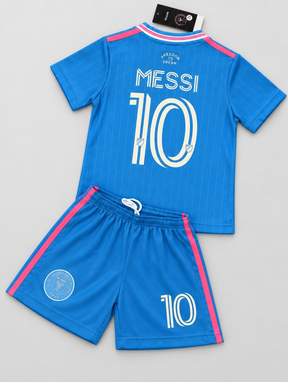 Kids Inter Miami Messi #10 Soccer Jersey Shorts Set Ages 5–14 New